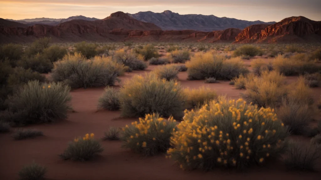 a serene desert landscape in arizona during sunset, symbolizing a fresh beginning.